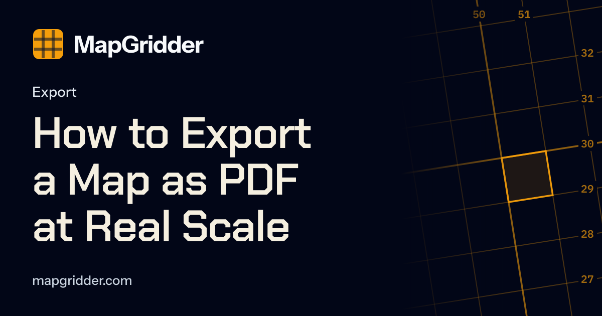 How to Export a Map as PDF at Real Scale | MapGridder