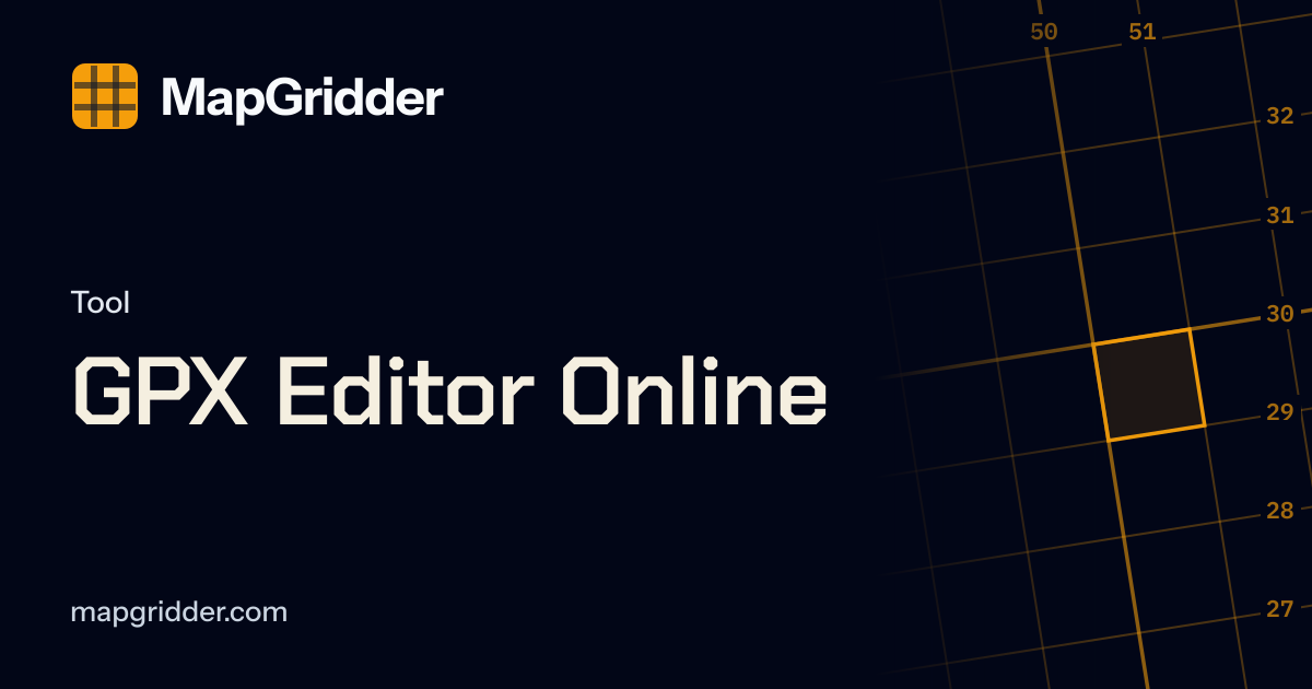 GPX Editor Online (Free, No Upload) | MapGridder
